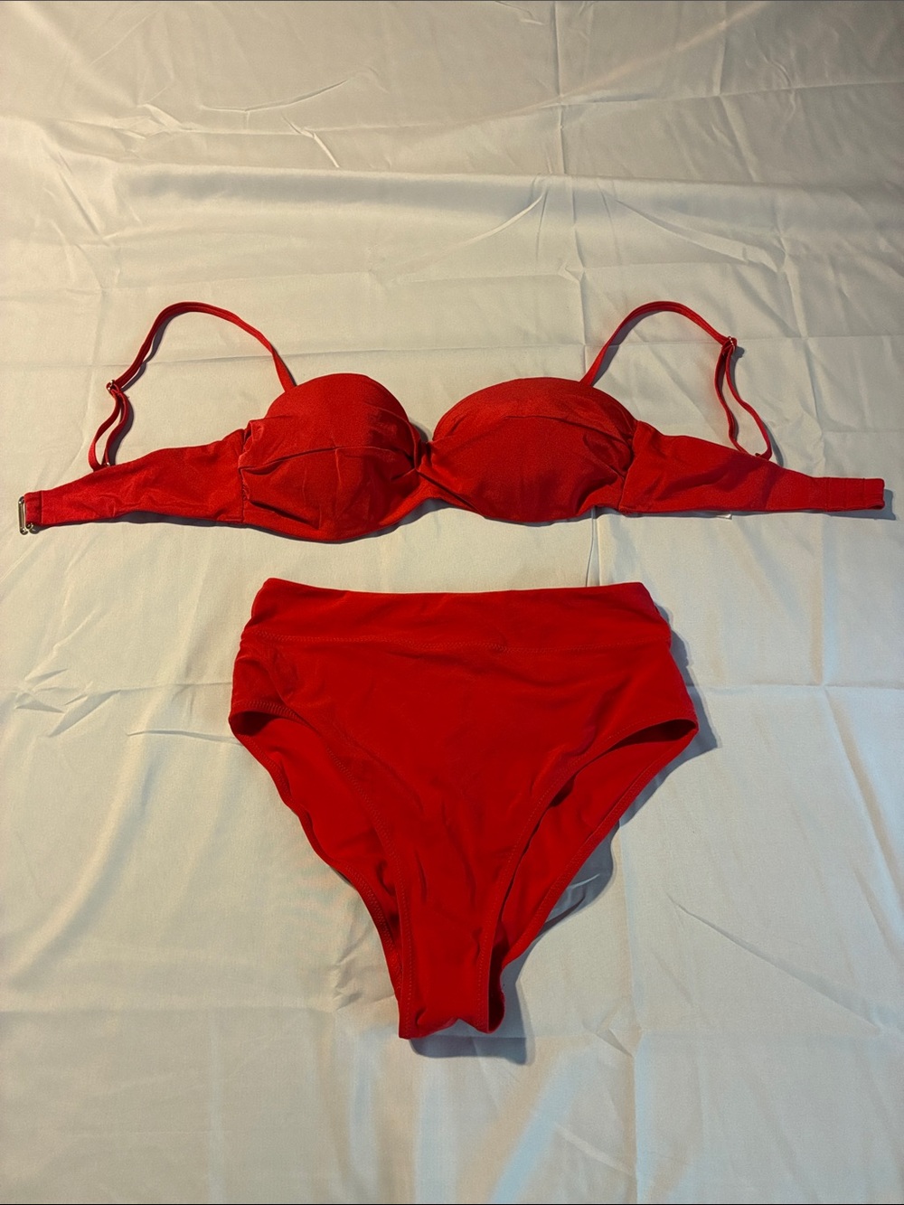 H&M Red Underwire High-Waist Bikini Set